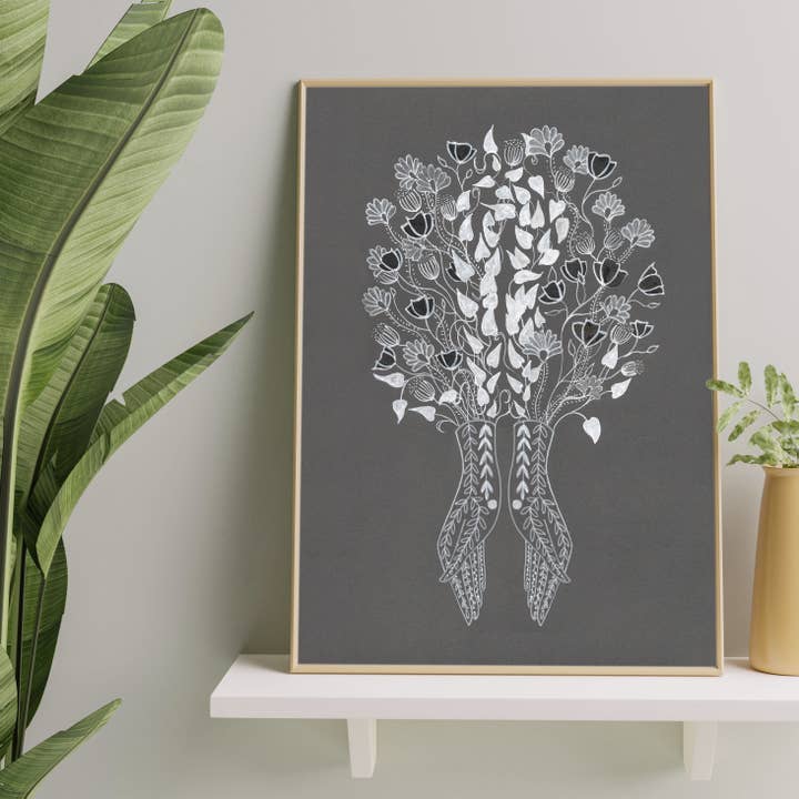 Everything Is Connected' Botanical Fine Art Print for wholesale by The Rising Space