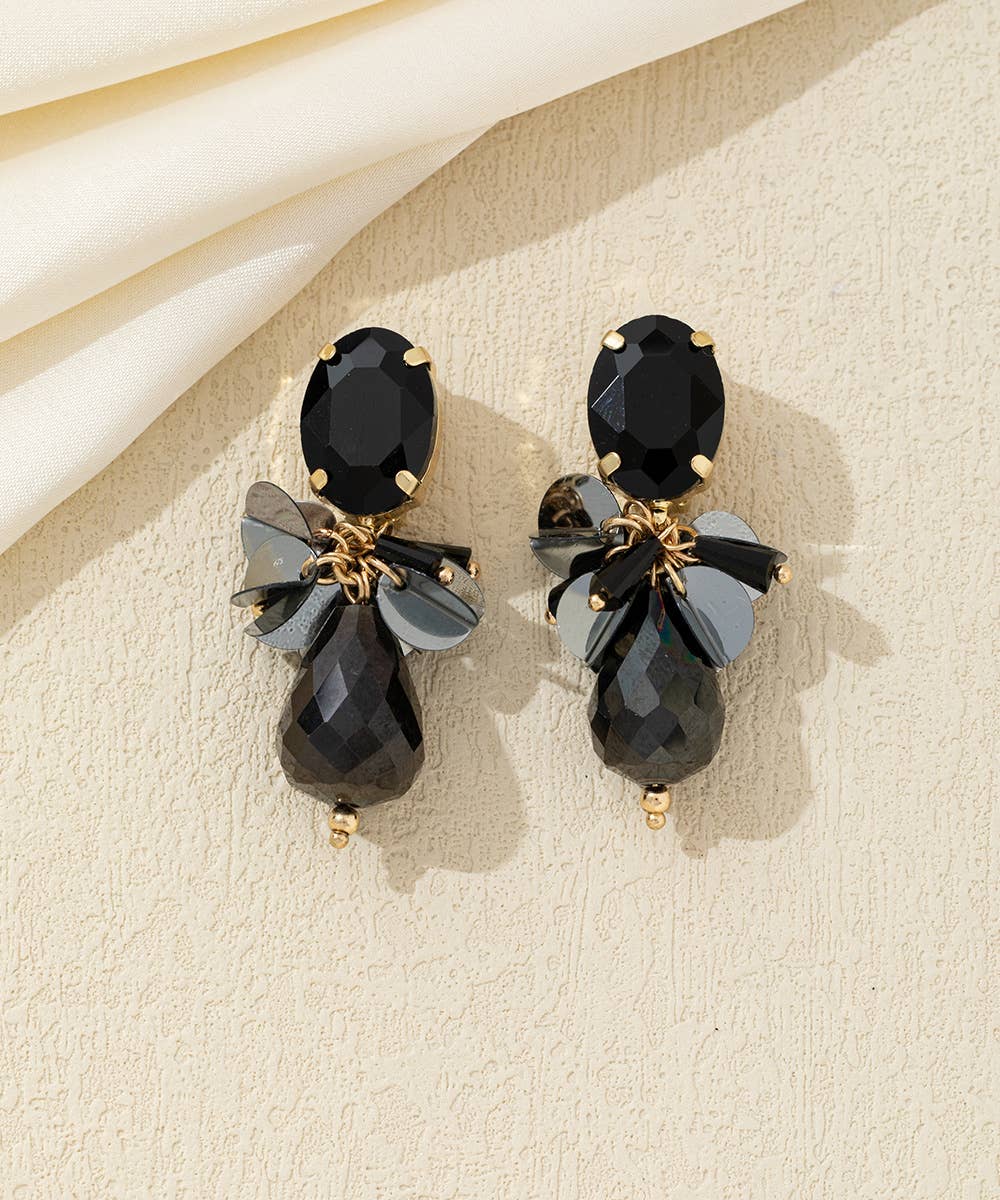 Blossom bijoux – Großhandel Ohrclip – Clip-Ohrringe mit Strass & Pailletten – 26AHBOL0050