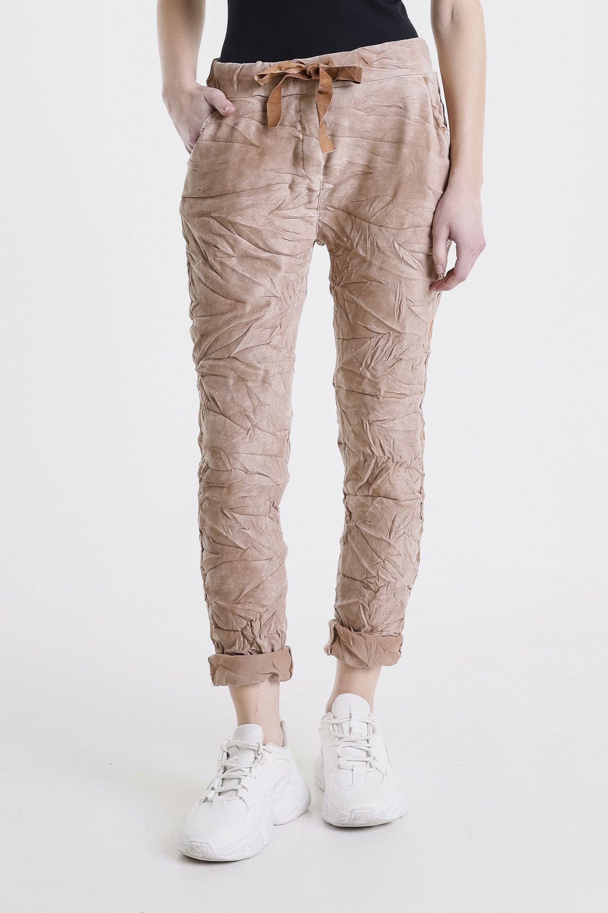 TINA Stephens Italy/Tees By Tina - Vente Pantalon – femme - Pantalon à bande tuxedo en suédine Kendyl (PL136U)5