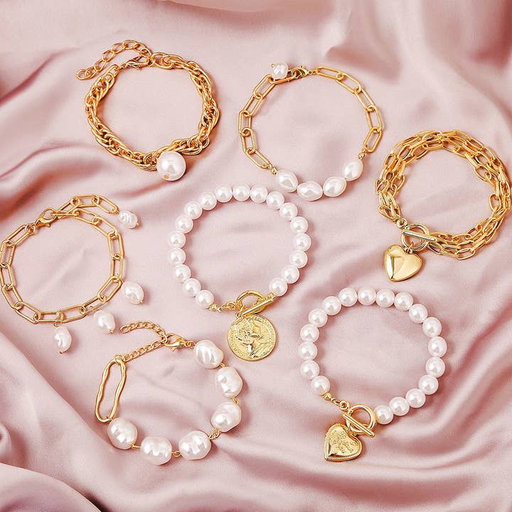 ACCITY - Wholesale Charm/Dangle Bracelet - PEARL CHARM BEADED BRACELET_CWAJE045417