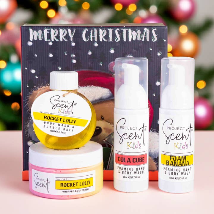 Christmas Kids Body Wash Bubble Bath & Foamer Gift Set for wholesale by Project Scent
