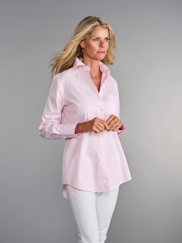 The Mod Shirt in Ballerina Pink for wholesale by Claridge + King