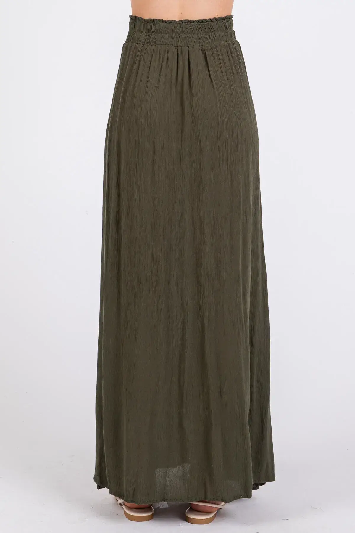 Final Touch - Wholesale Skirt - Women's - Solid Thigh Split Maxi Skirt - S80050A12