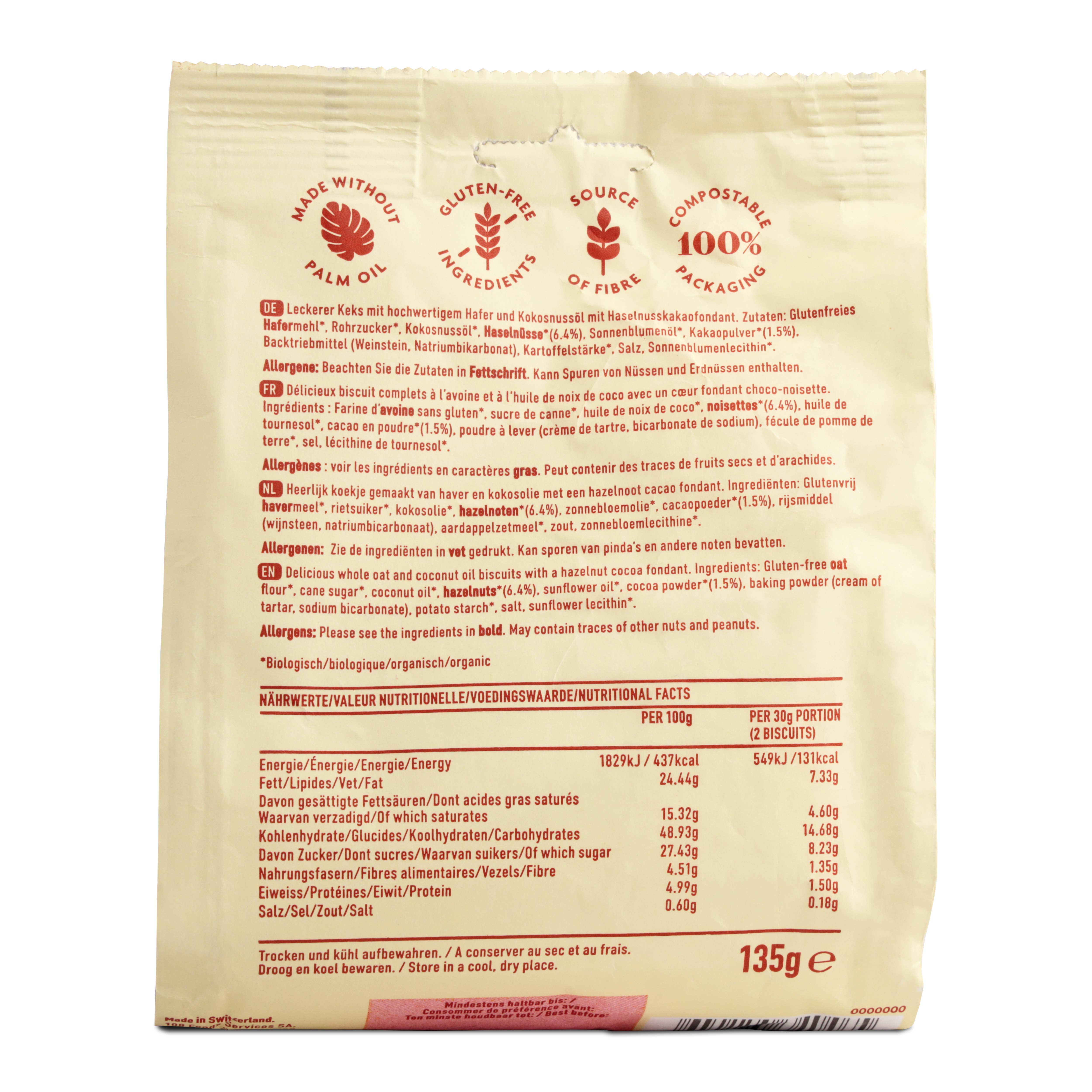Rhythm108 - Wholesale Cookie - Hazelnut Chocolate Praline Filled Biscuit Share bag 135g5