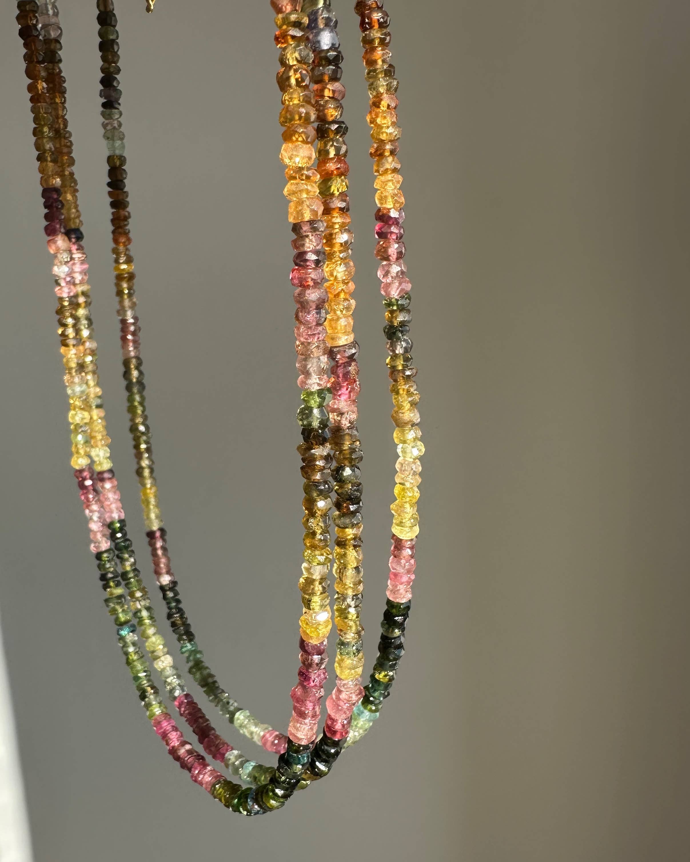 Anokhi Green | Handmade Gemstone Jewelry - Wholesale Beaded/Pearl Necklace - Tourmaline Extender Necklace | Gold Beads| October Gems3