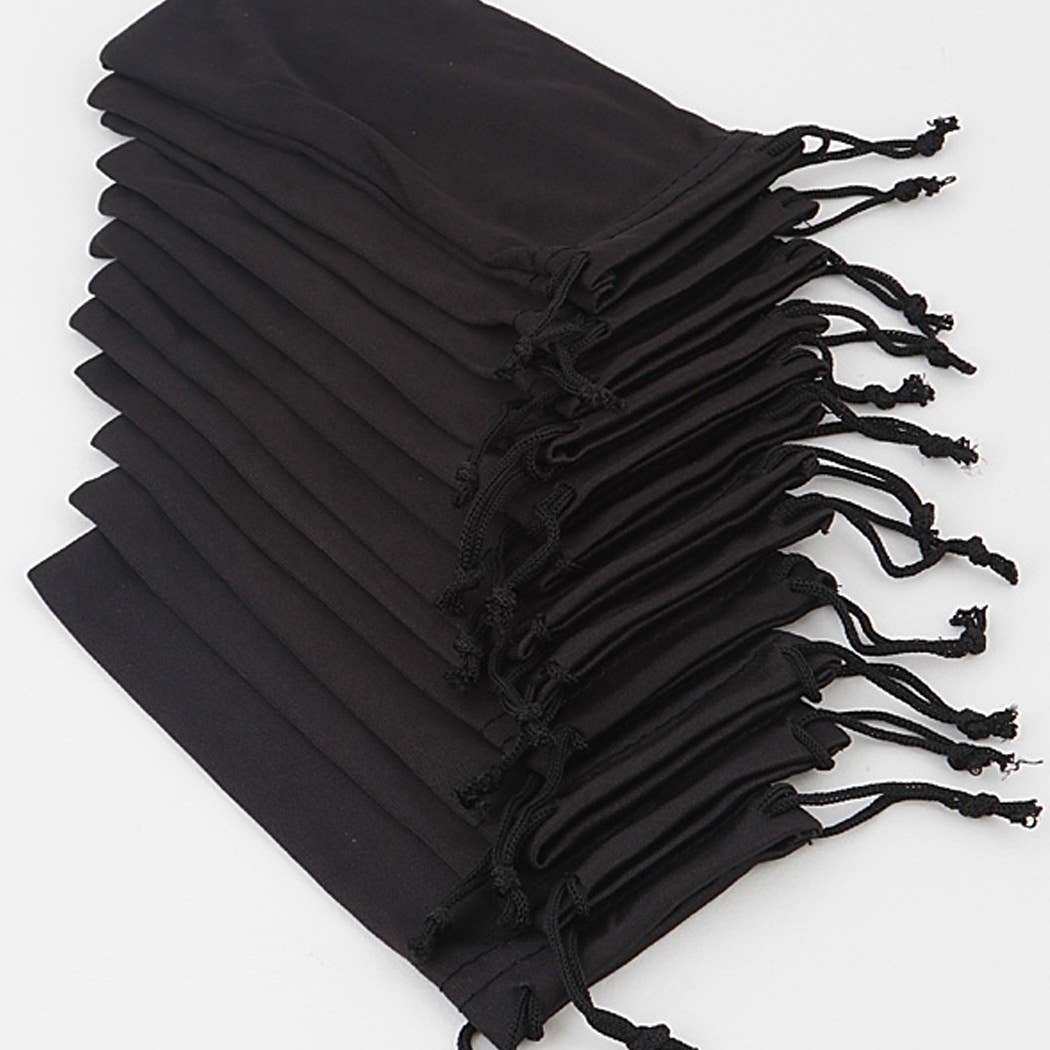 BLACK Simple Sunglasses Pouch for wholesale on Faire2