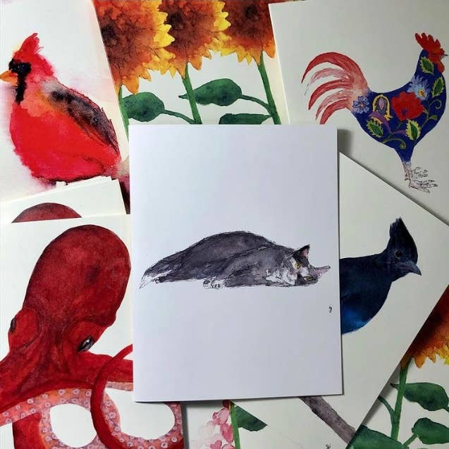 SAS {Seattle Art Studio} - Wholesale Everyday Greeting Card - Folk Rooster2