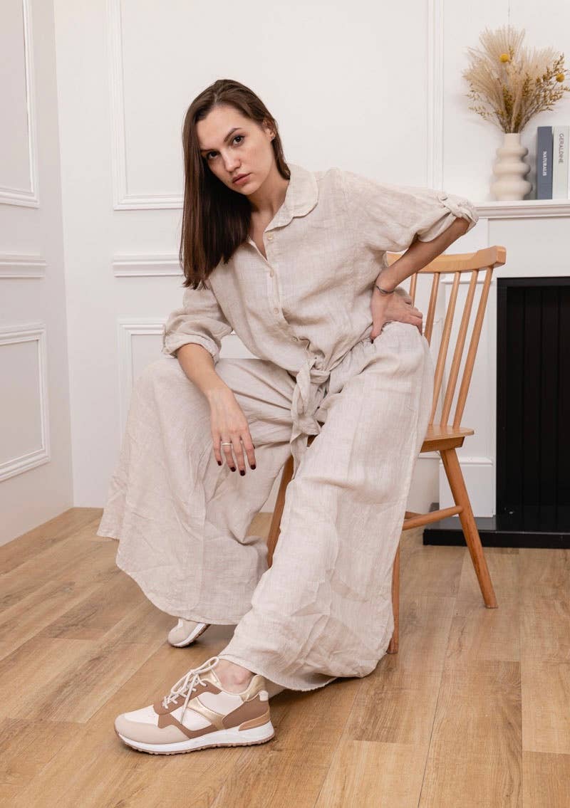 LINEN & COTTON HOUSE - Wholesale Button Down Shirt - Women's - 6228 100% LINEN SHIRT 20