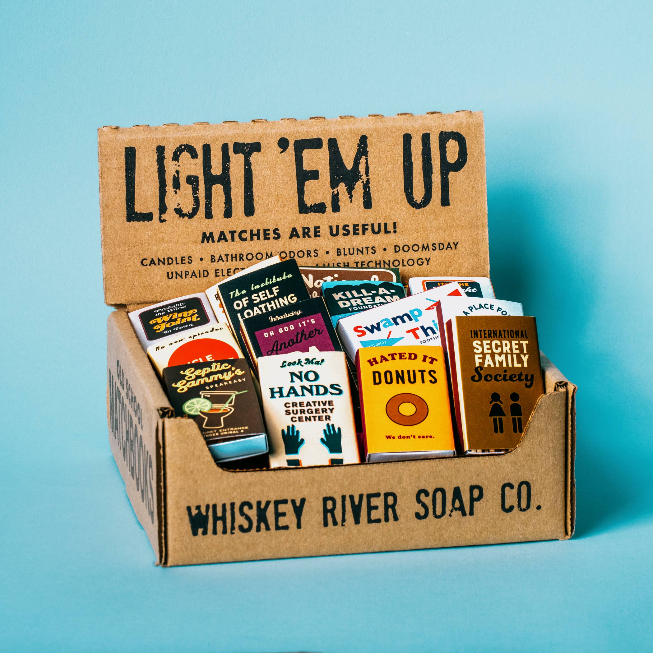 Whiskey River Soap Co. – Fósforos por atacado – Caixas de Jogo Infamosas | Jogos Divertidos