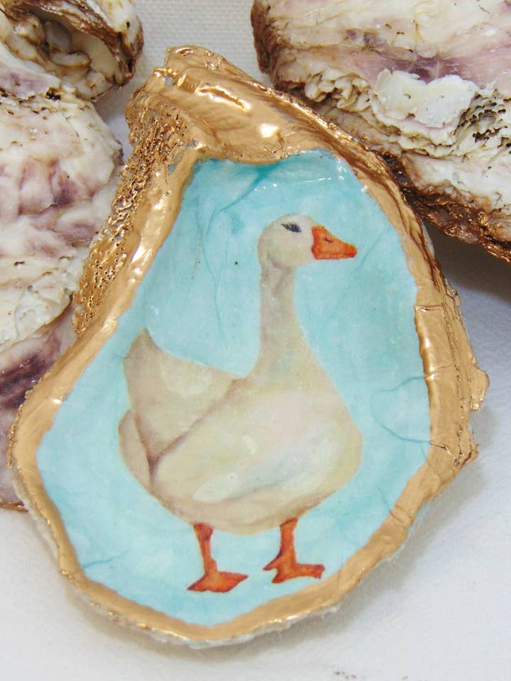 Cuenco de concha de ostra de diseñador Chuck el Pato para venta al por mayor de Lowcountry Linens