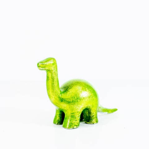 Glitter Lime Nessie Dinosaur Large 13 cm for wholesale by Tilnar Art