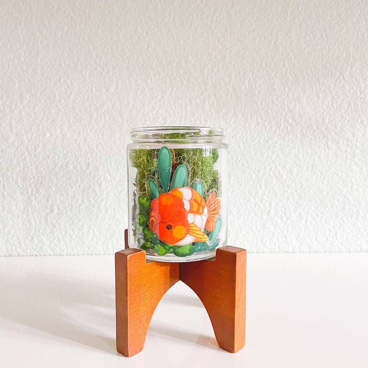 Thousand Skies – Großhandel Aufkleber – Vinylaufkleber (transparent) Ausgefallener Goldfisch - Golden Ranchu1