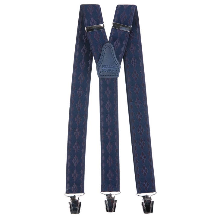 Braces Quadrado Azul 3 clips/120 cm | Feito à mão por atacado de Pierre Mouton