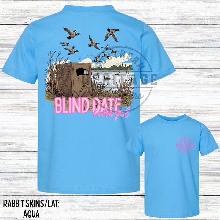 Blind Date Kinda Girl – And – LAT Ungdoms T-shirt for engroshandel hos Southern Heritage Outfitters