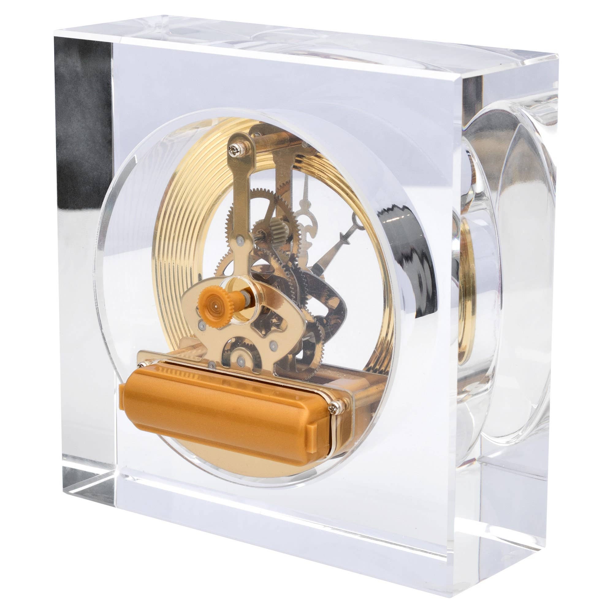 Febland - Wholesale Desk Clock - Crystal Glass Square Retro Mantle Clock Home Decor3