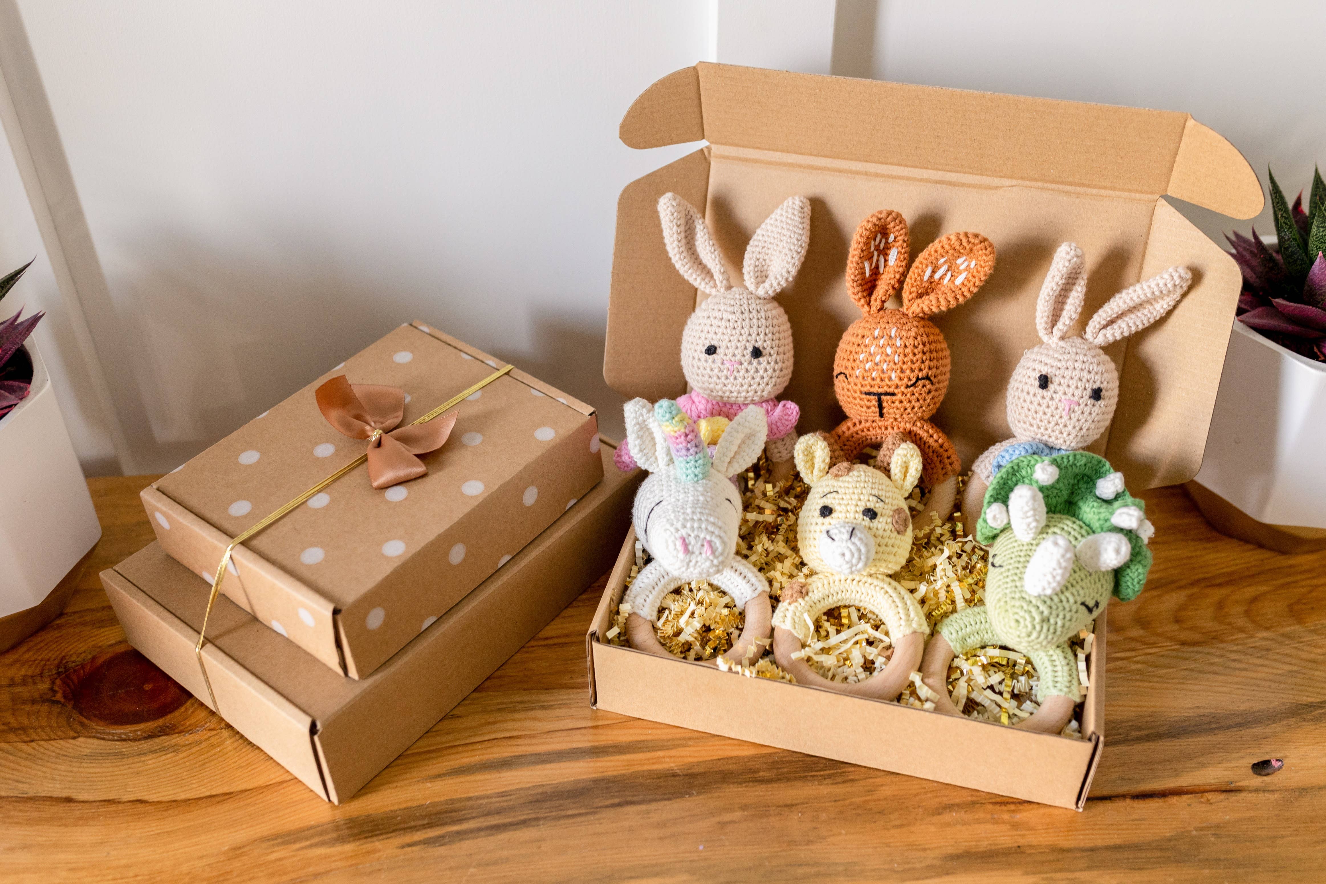 Wonderjoys Baby Co - Vendita all'ingrosso Sonaglio - Neonati - Sonagli animali lavorati a mano all'uncinetto - Collezione classica8