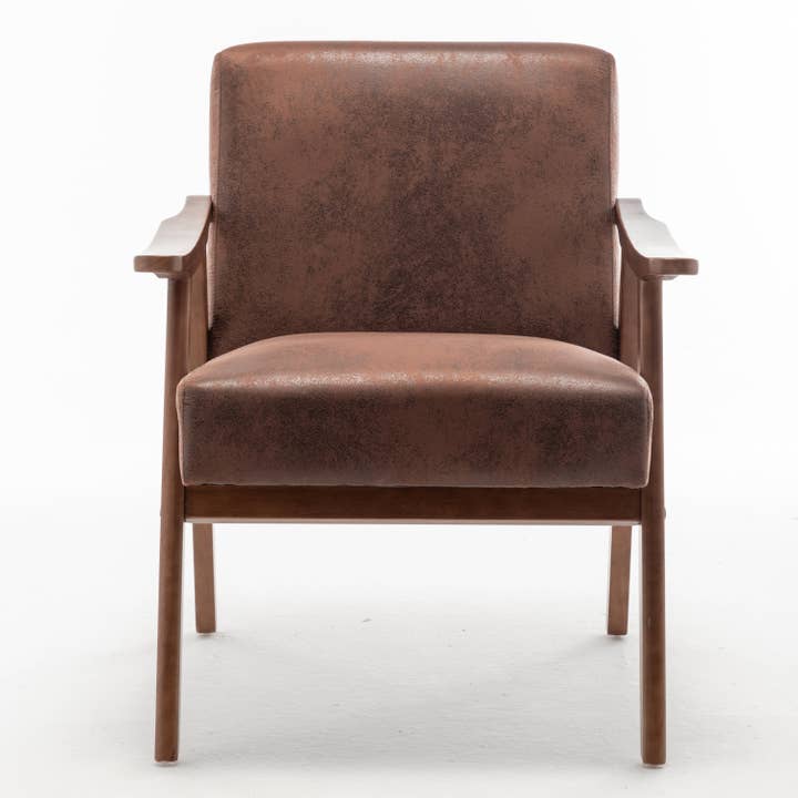 39F Inc. - Wholesale Chair - Mid-Century Modern Wingback Accent Chair Brown Fabric8
