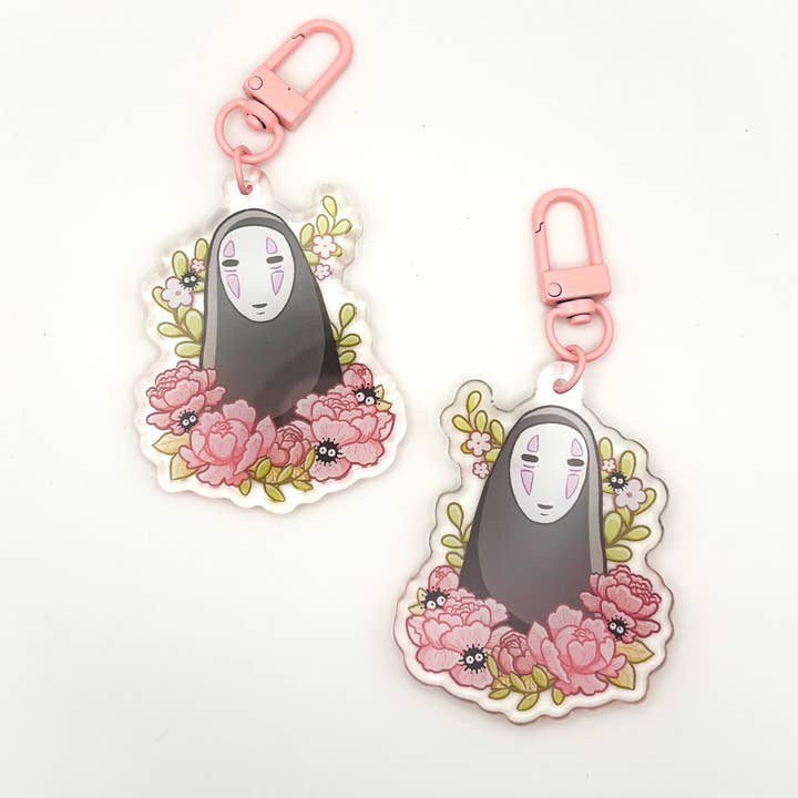 Sarah May Arts - Wholesale Keychain - Women's - Faceless Acrylic Charm | Cute Anime Floral Keychain3