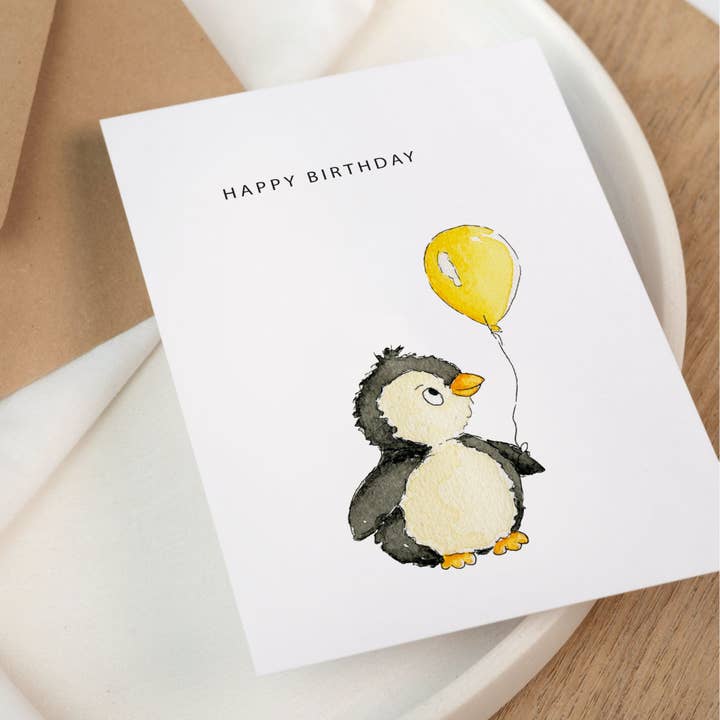 Cartão de aniversário - Cartão de felicitações | Feliz Aniversário Pinguim por atacado de Funkenbunt