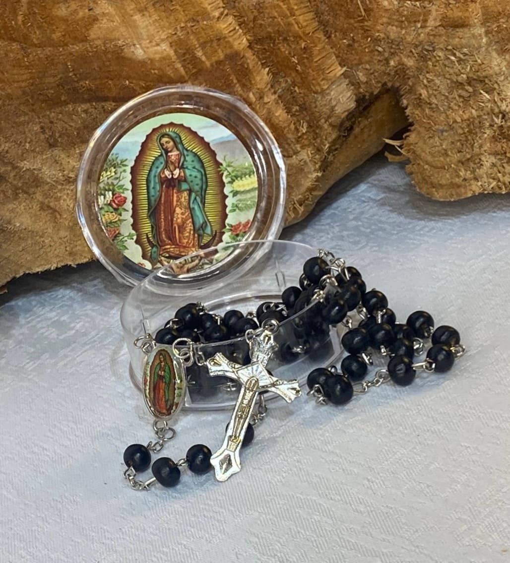 Oremus Mercy - Wholesale Prayer Beads Necklace - Rosary - Our Lady of Guadalupe Wooden 20”4