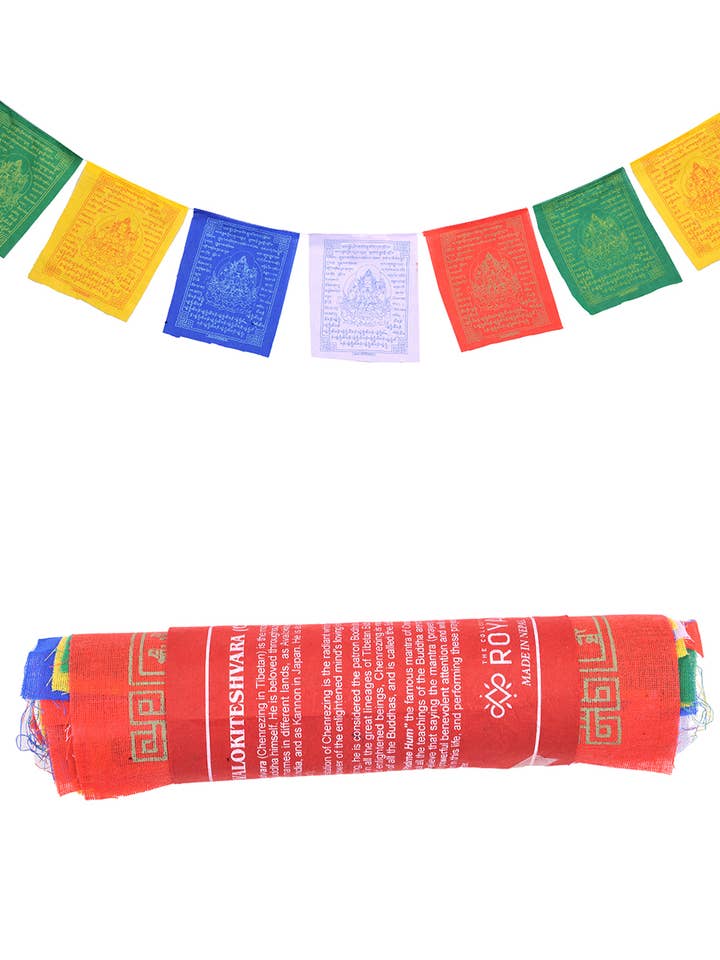 Avalokiteshvara gebedsvlag voor wholesale door The Collection Royal / Royal Handicrafts