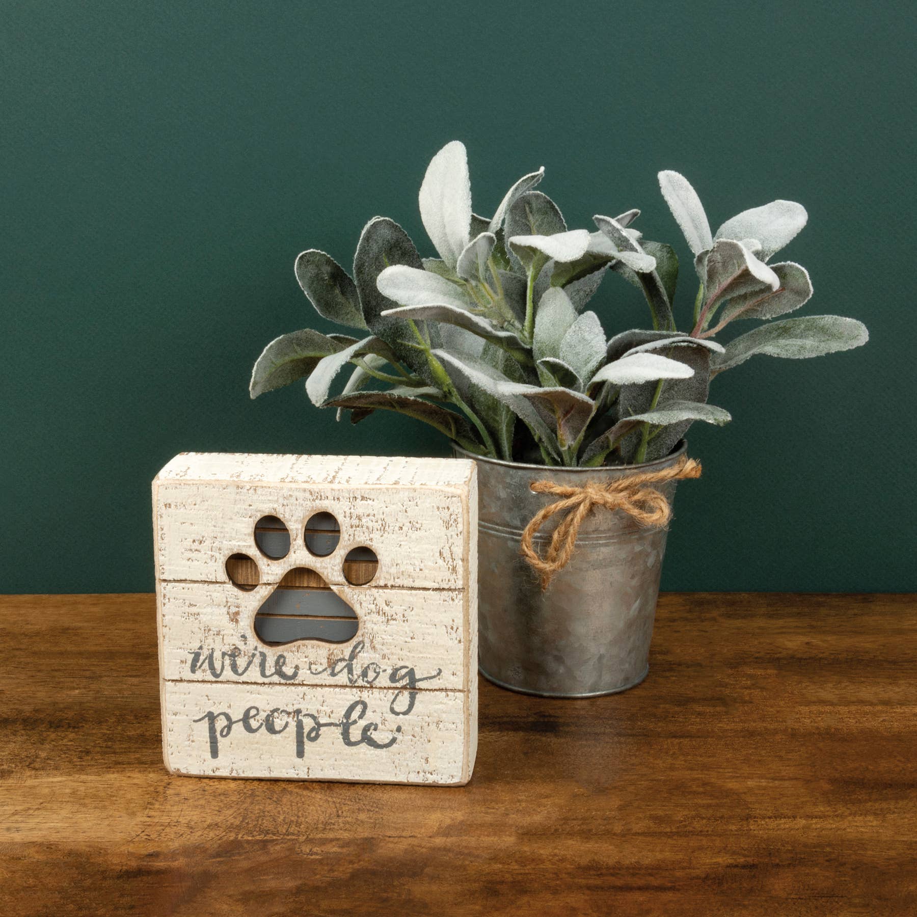 Primitives by Kathy - Wholesale Desk/Tabletop Sign - We're Dog People Slat Box Sign1