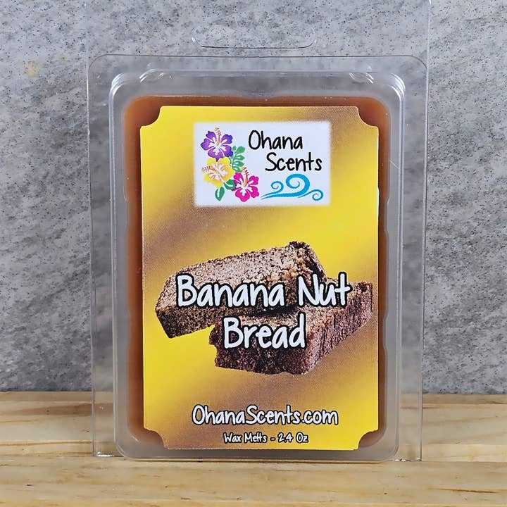 Banana Nut Bread Scented Wax Melts for wholesale by Ohana Scents
