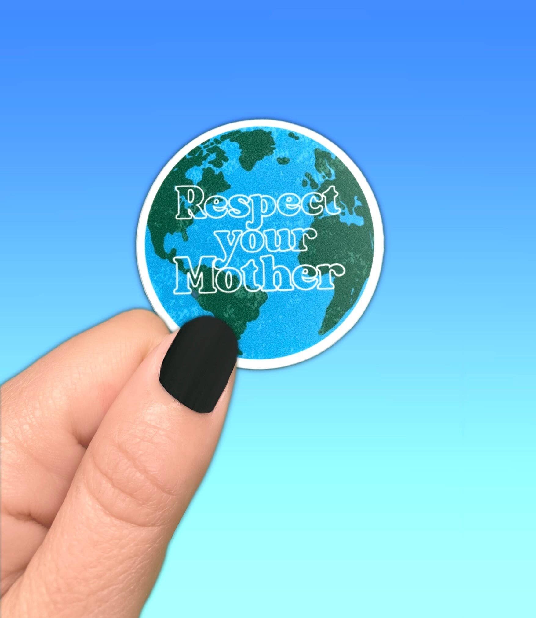 Bekkbe and Nono - Venta al por mayor Pegatina - PEGATINA Respeta a tu madre (Tierra) | Adhesivo para botella