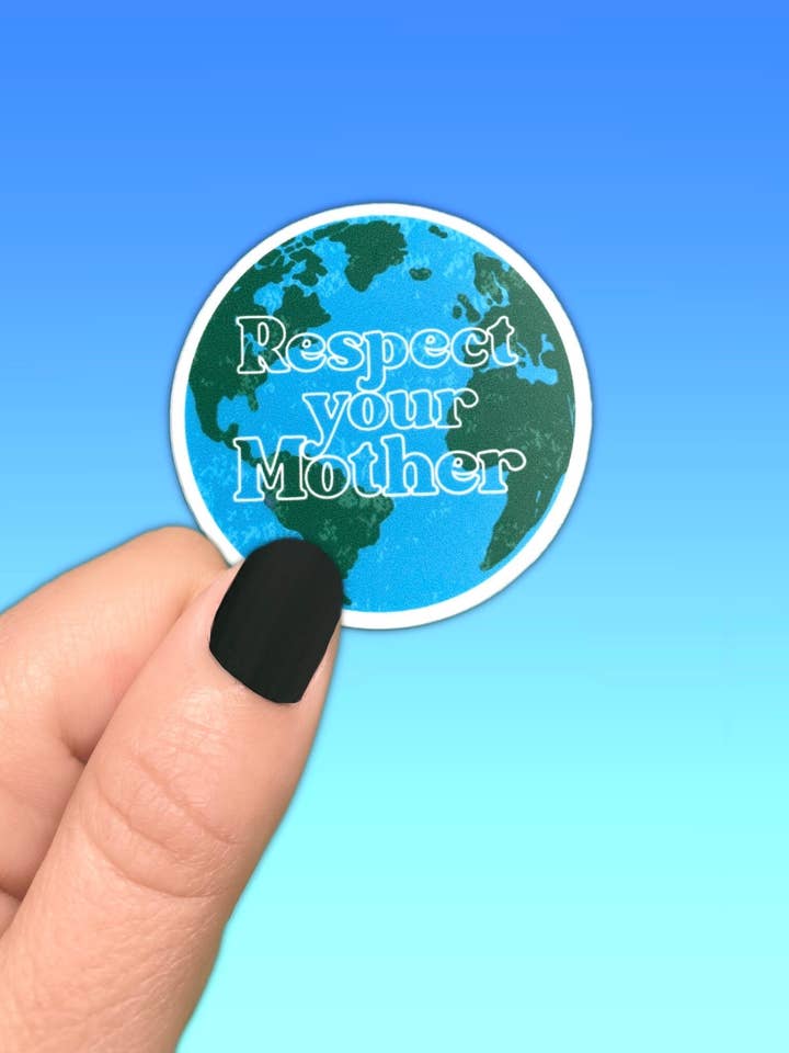 STICKER Respect Your Mother (Earth) | Bottle Sticker for wholesale by Bekkbe and Nono