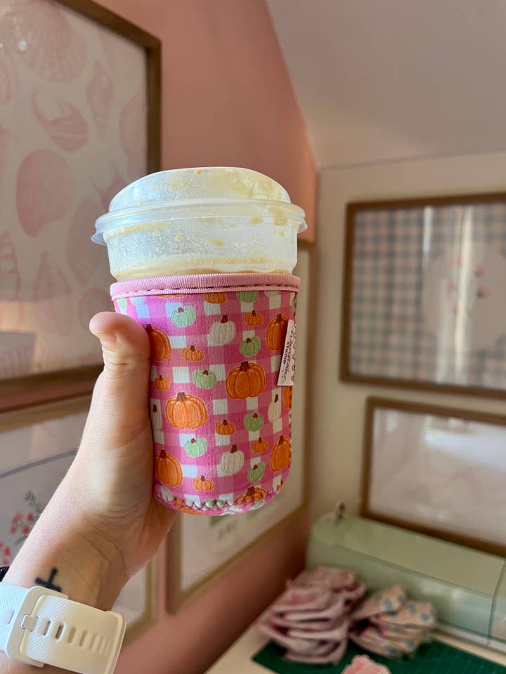 Pumpkin Girly Coffee/Drink Sleeve for wholesale by Hanstan Studio
