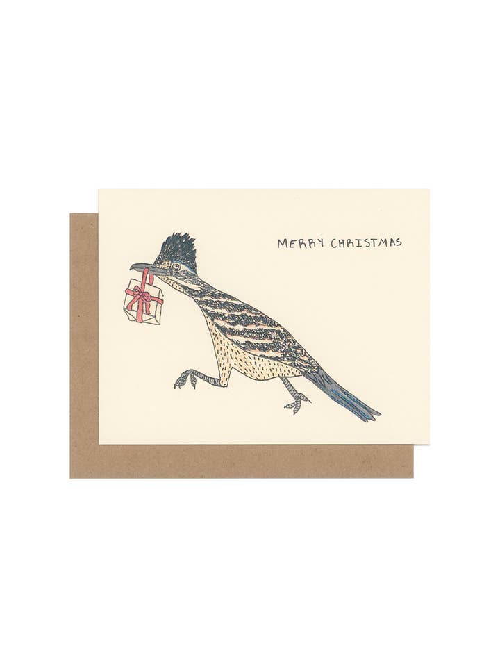 Roadrunner Christmas Card for wholesale by For To From