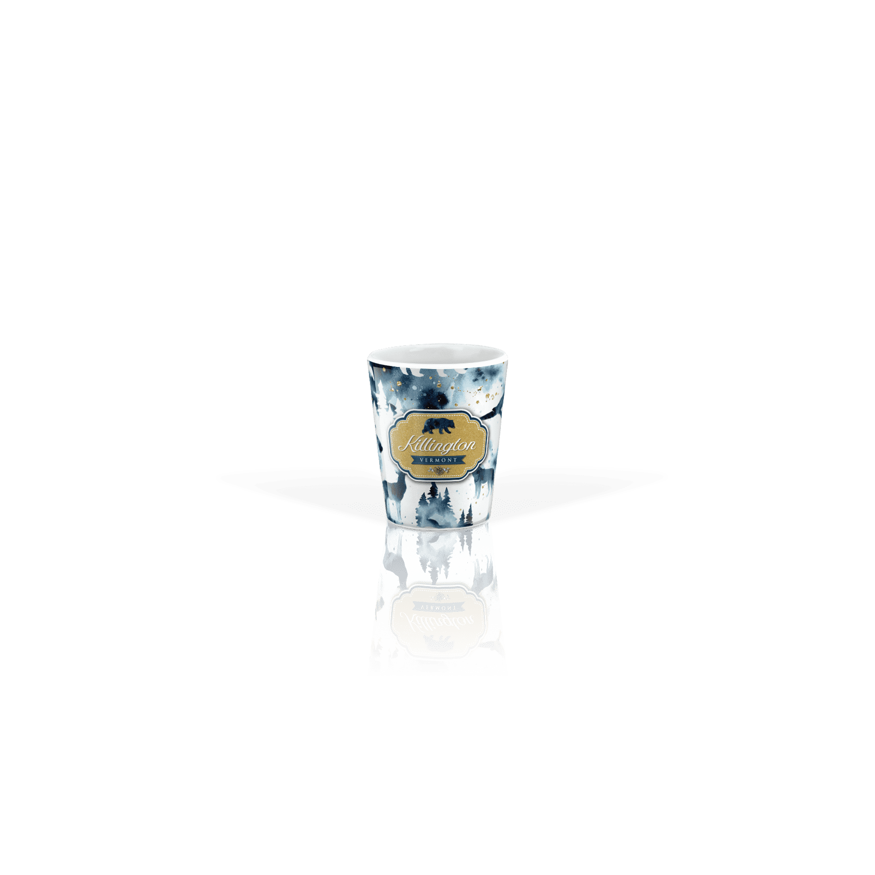 Matrix - Wholesale Shot Glass - Customizable Ceramic Shot Glass 2oz: Gold Wildlife0