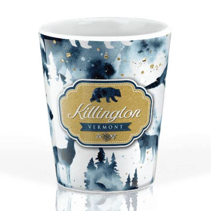 Matrix - Wholesale Shot Glass - Customizable Ceramic Shot Glass 2oz: Gold Wildlife0