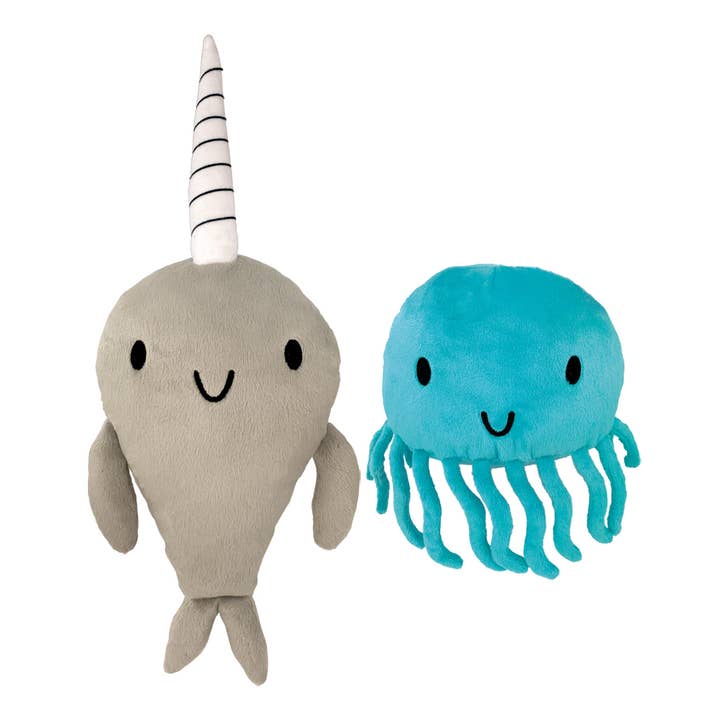 MerryMakers - Wholesale Stuffed/Plush Toy - Kids & Baby - Narwhal And Jelly Plush Set1