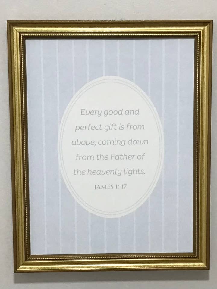 Bible verse boy nursery art - James 1:17 for wholesale by Allen Burn Designs