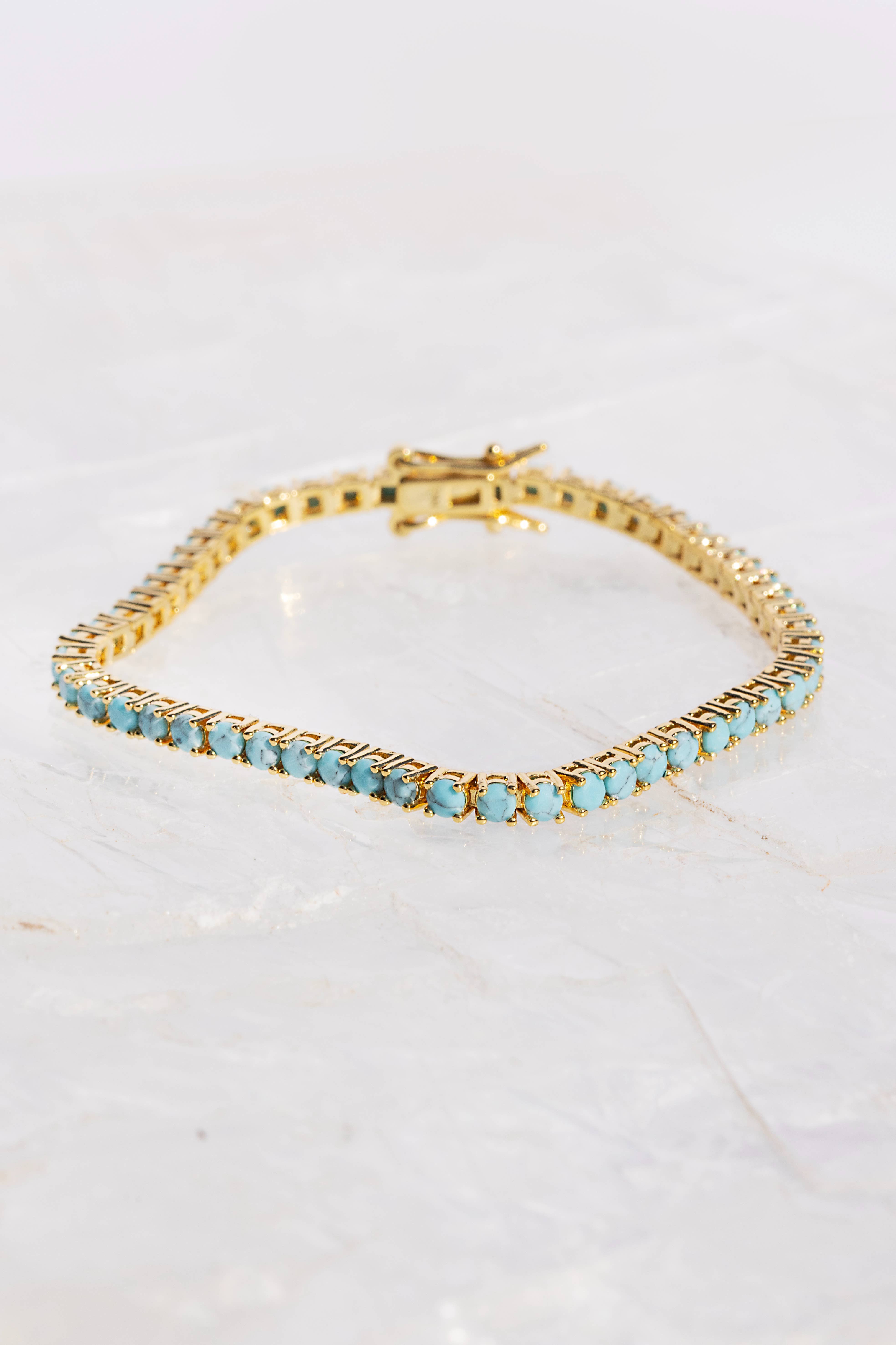 Native Gem - Wholesale Tennis Bracelet - TENNIS BRACELET- TURQUOISE