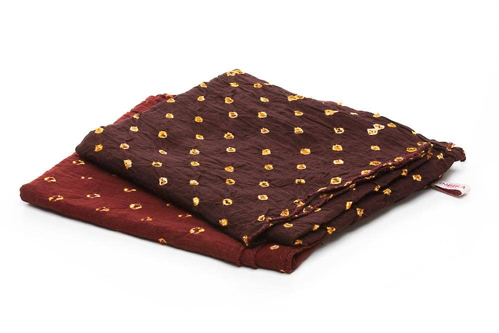 Pistachio CLOSEOUT Cotton Bandhni Bandanas for wholesale on Faire2