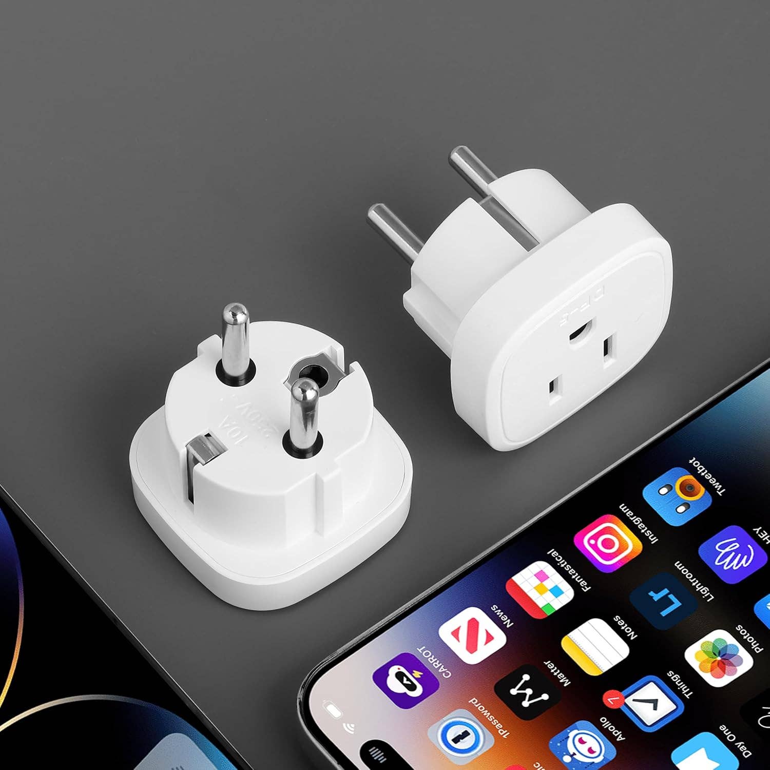 Bates Choice - Vente Adaptateurs secteurs - Bates - Adaptateur de voyage européen, 2 pièces, Type E/F5