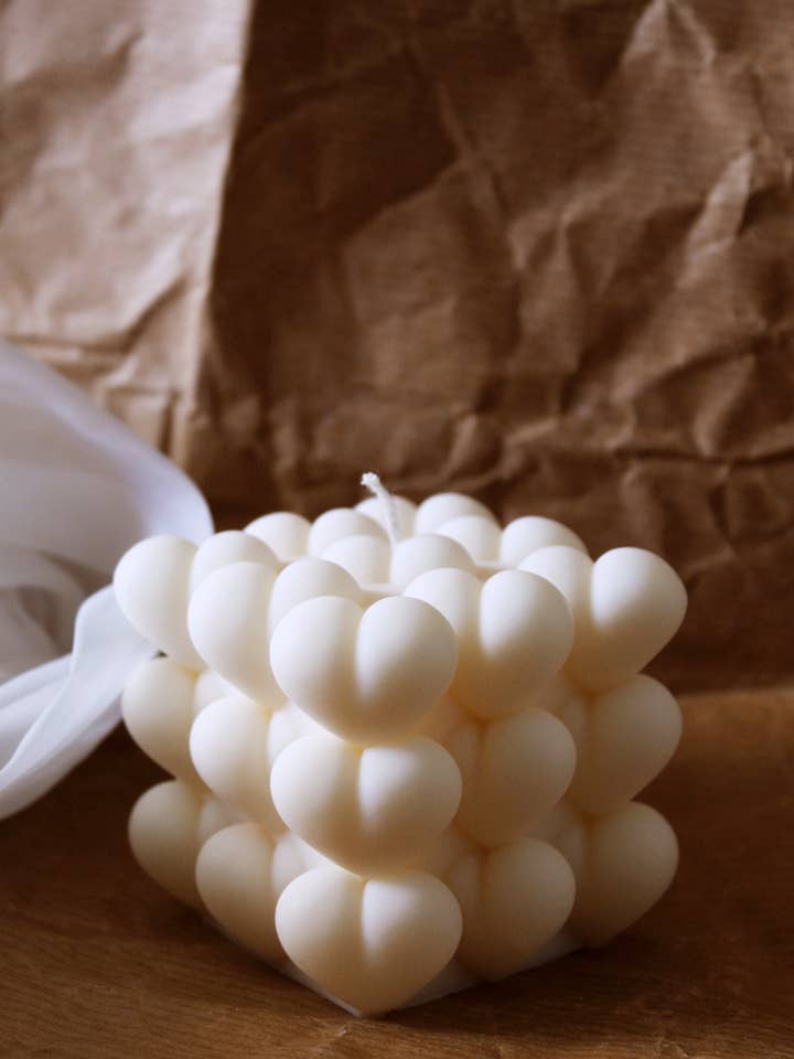 Hearty Bubble Candle for wholesale by Prechi creations