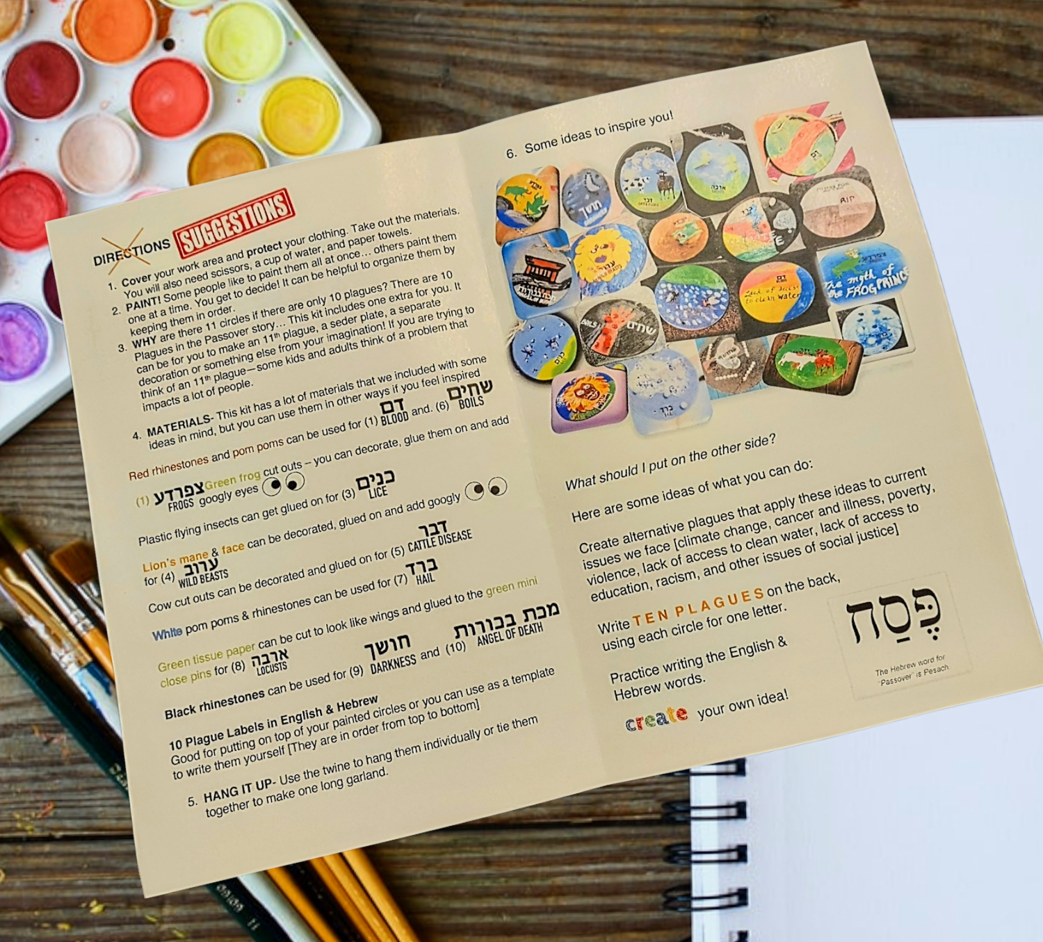 Eclectic Judaica – Kit de artesanato DIY - Criança por atacado – Kit Artesanal Passover 10 Pragas6