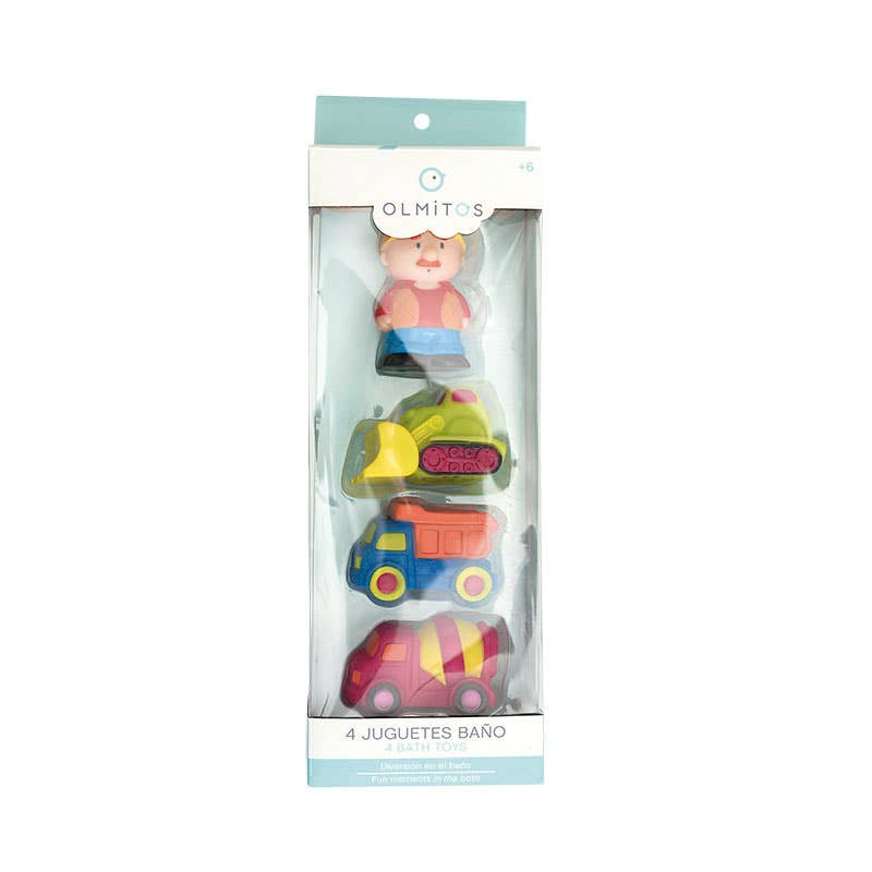 Olmitos S.A – Brinquedo de banho - Bebé por atacado – Caixa com 4 Brinquedos de Banho0