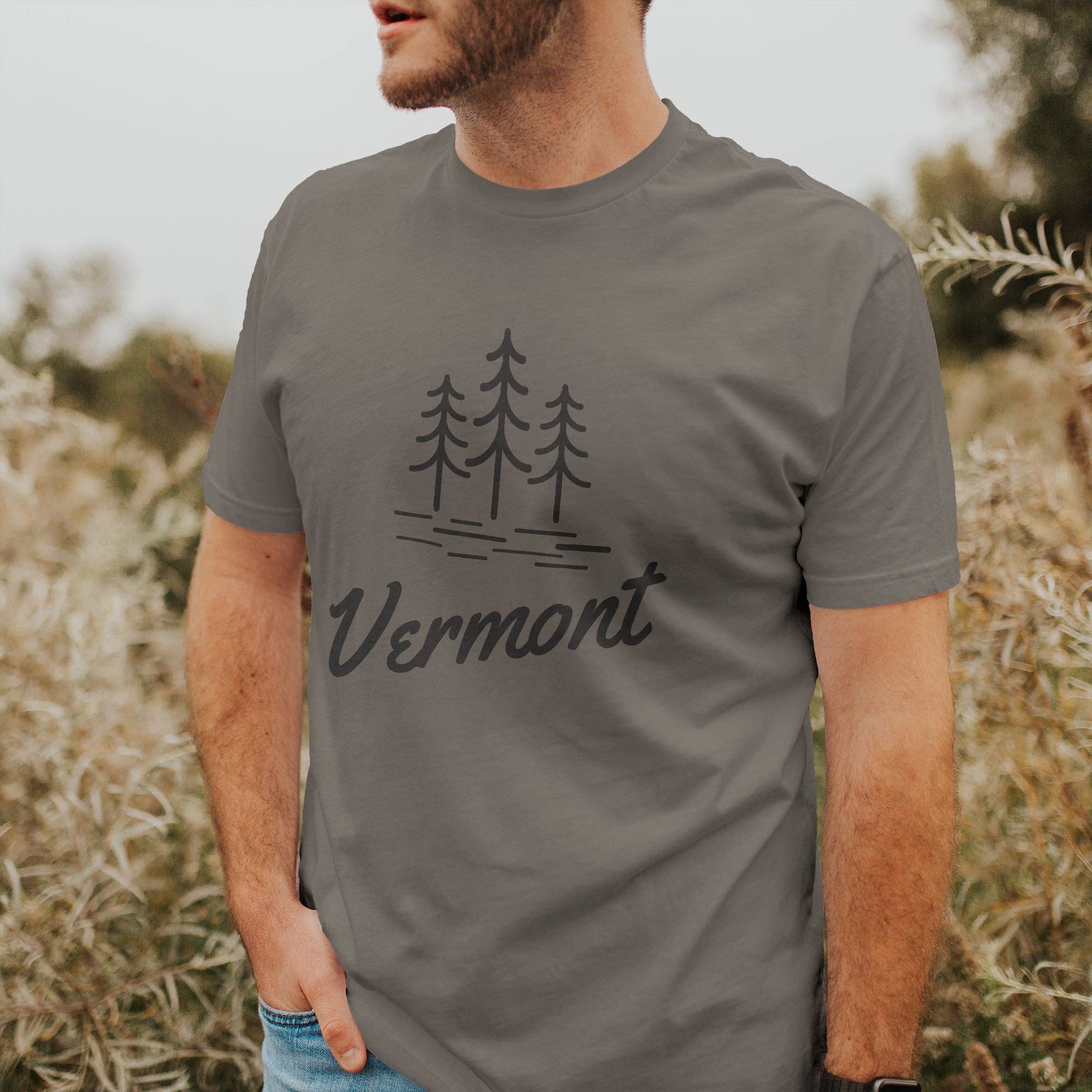 North & Pine - Wholesale T-Shirt (Graphic) - Unisex - State with Trees - Custom T-Shirt6