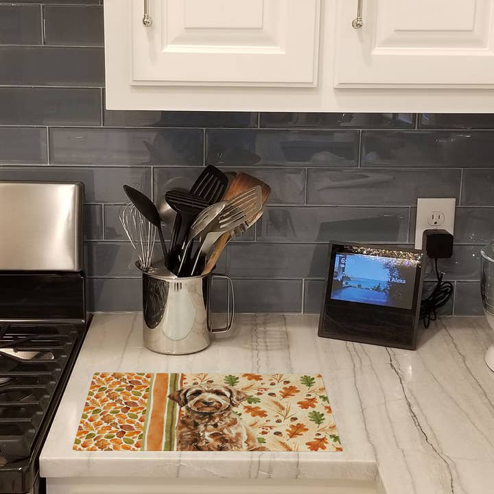 Chocolade Labradoodle Erfgoed Herfst Snijplank WDK7890 voor wholesale door Caroline's Treasures