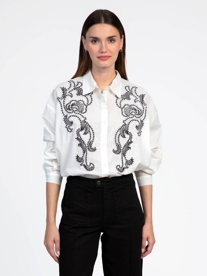 SKJORTE SYMONET råhvid for engroshandel hos An'ge