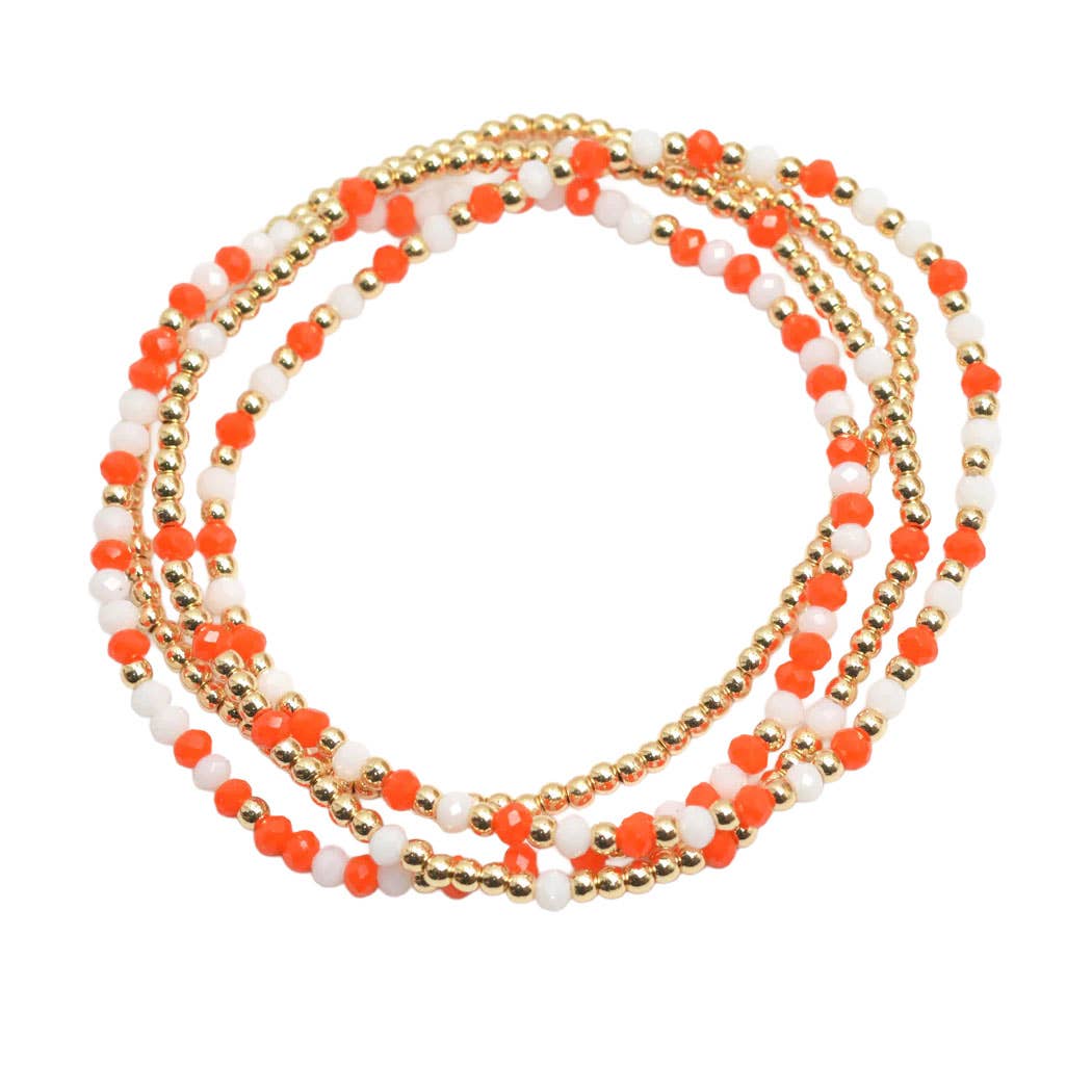 SOPHIA WHOLESALE - Wholesale Beaded Bracelet - GAME DAY DAINTY MULTI LAYERED BEADED STRETCH BRACELET1