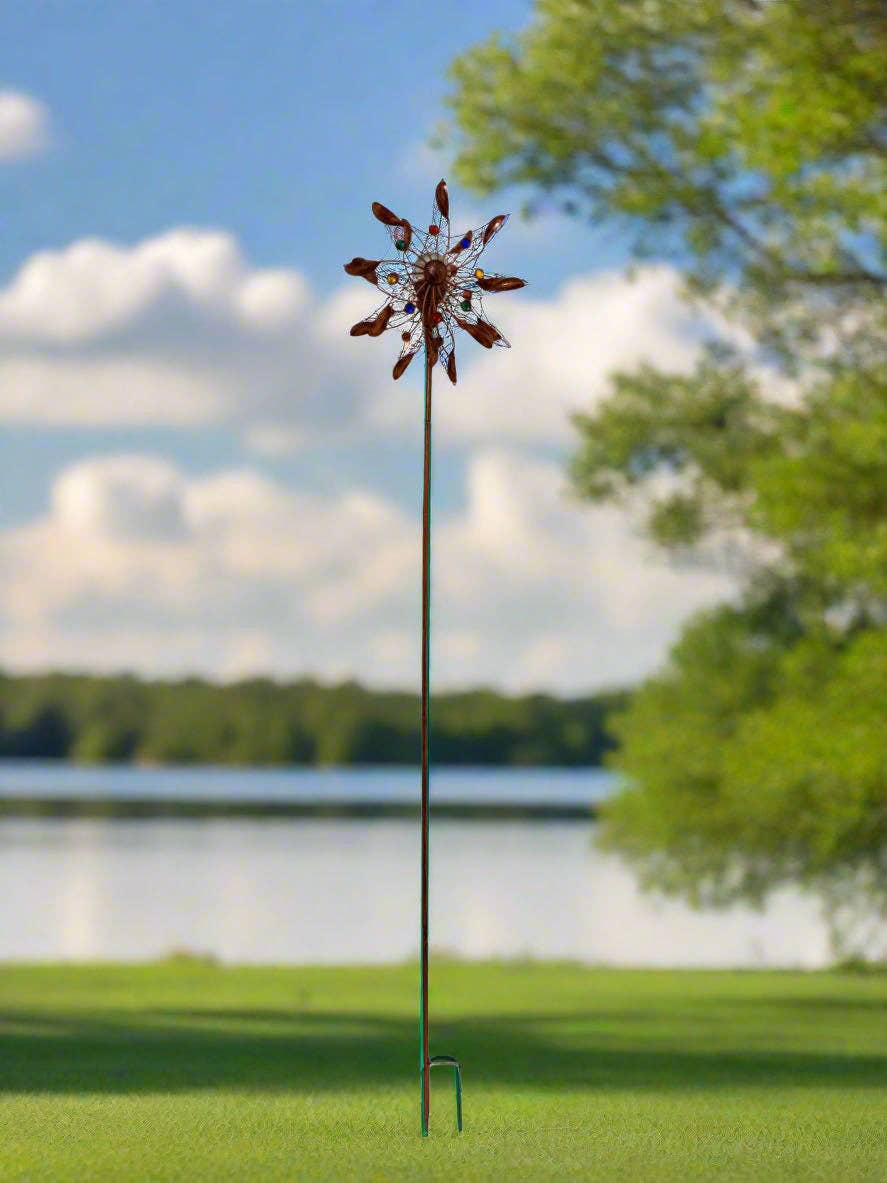 Marissa's Gifts – wholesale Wind spinner – Handmade Chelsea powder coated garden wind sculpture spinner measuring 190cm4
