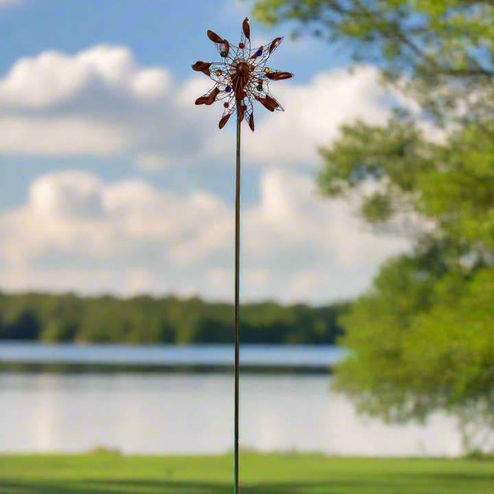 Marissa's Gifts – wholesale Wind spinner – Handmade Chelsea powder coated garden wind sculpture spinner measuring 190cm4