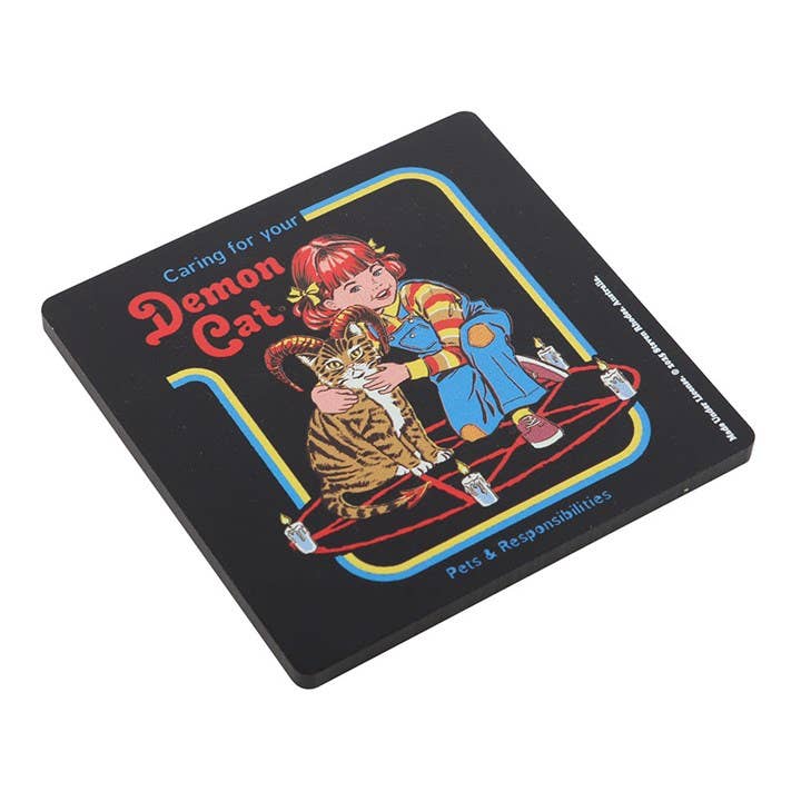 Something Different Wholesale – wholesale Coasters – Demon Cat Coaster by Steven Rhodes2