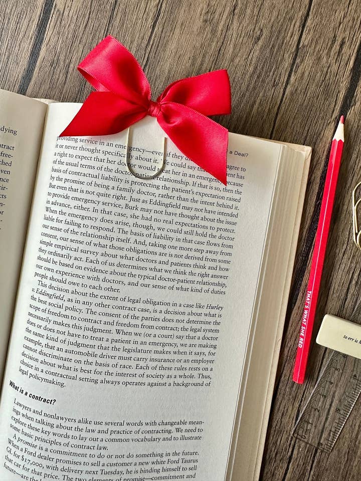 Bow Bookmark (Qty. 1)| Satin Ribbon Bookmark| Bookmark Holder| Bookish Gifts| Coquette Bookmarks| Book Accessories| Gifts for Book Lovers for wholesale by The Haus of Holly
