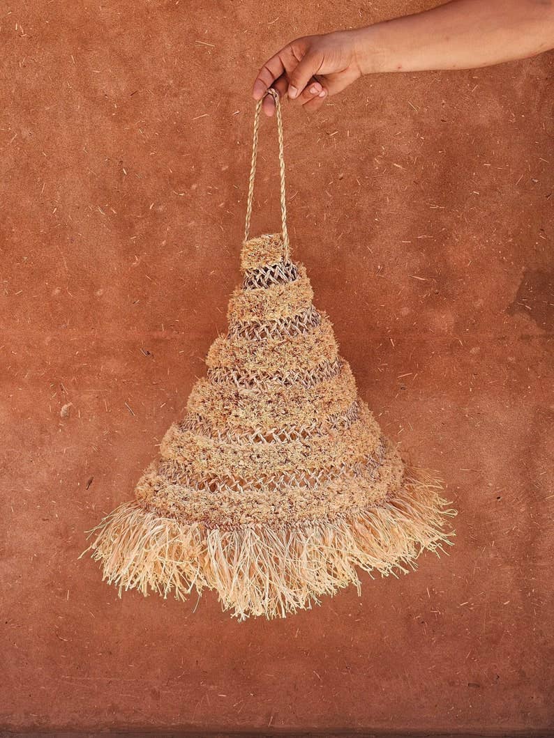 Melecraft - Wholesale Lamp Shade - Moroccan Straw and Raffia Pendant Light – Straw Lampshade7